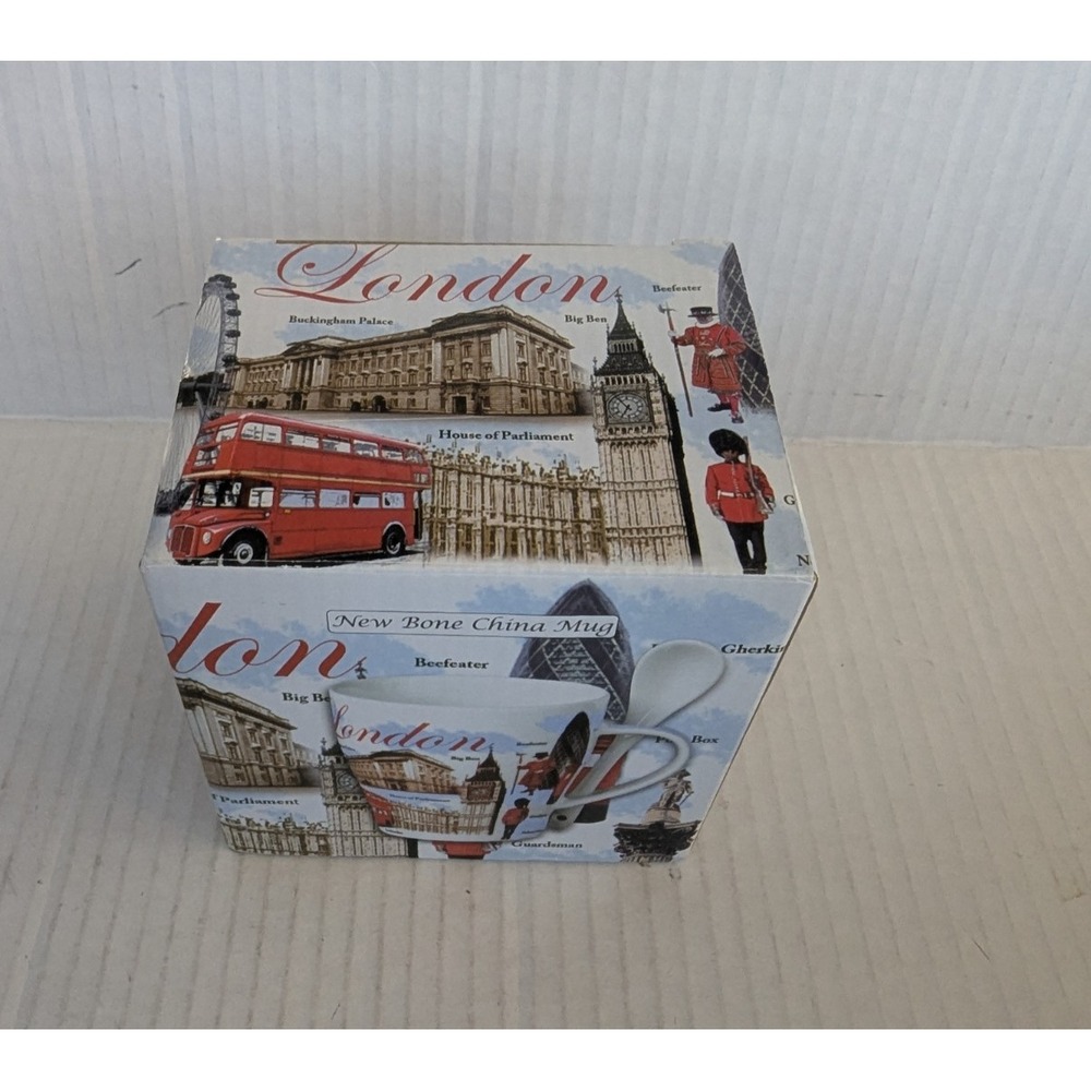 Historical London New Bone China Mug Tea Cup W/ Spoon NEW